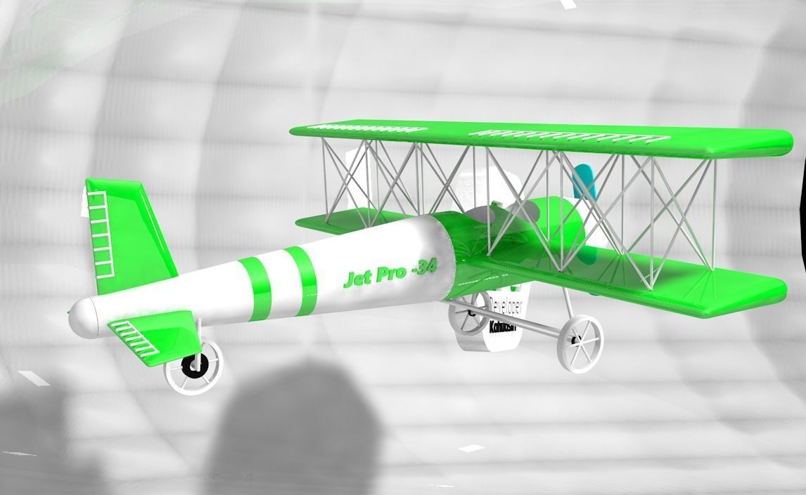Avion 3d stl y c4d 3D model_2