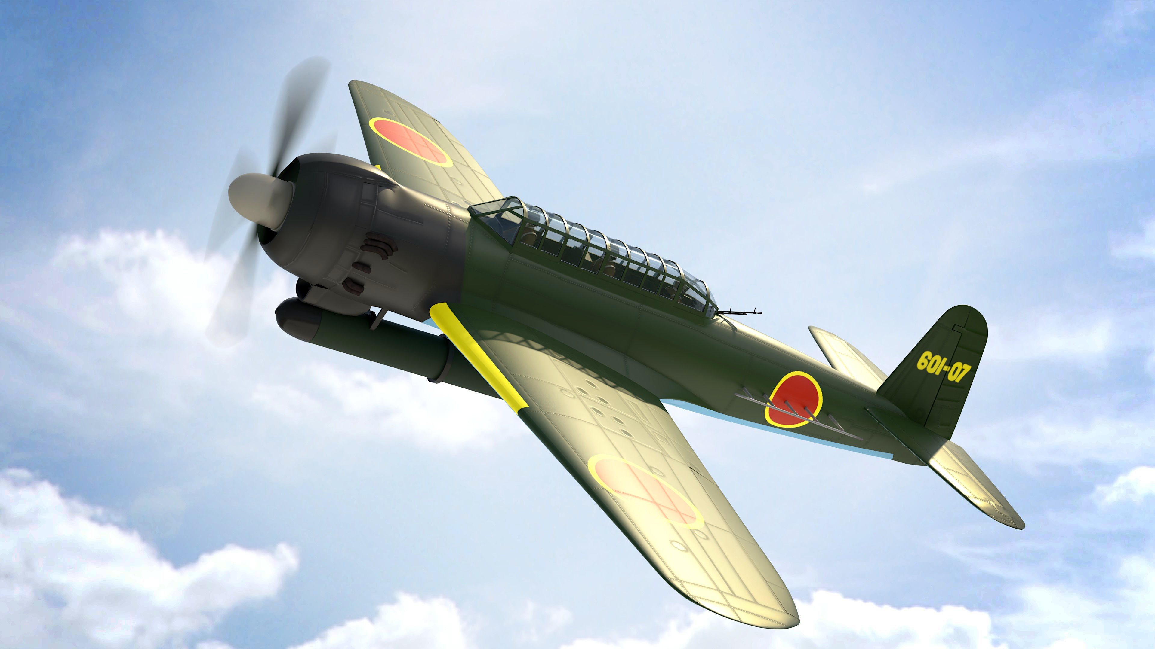 Nakajima B6N Tenzan - very simple model 3D model_3