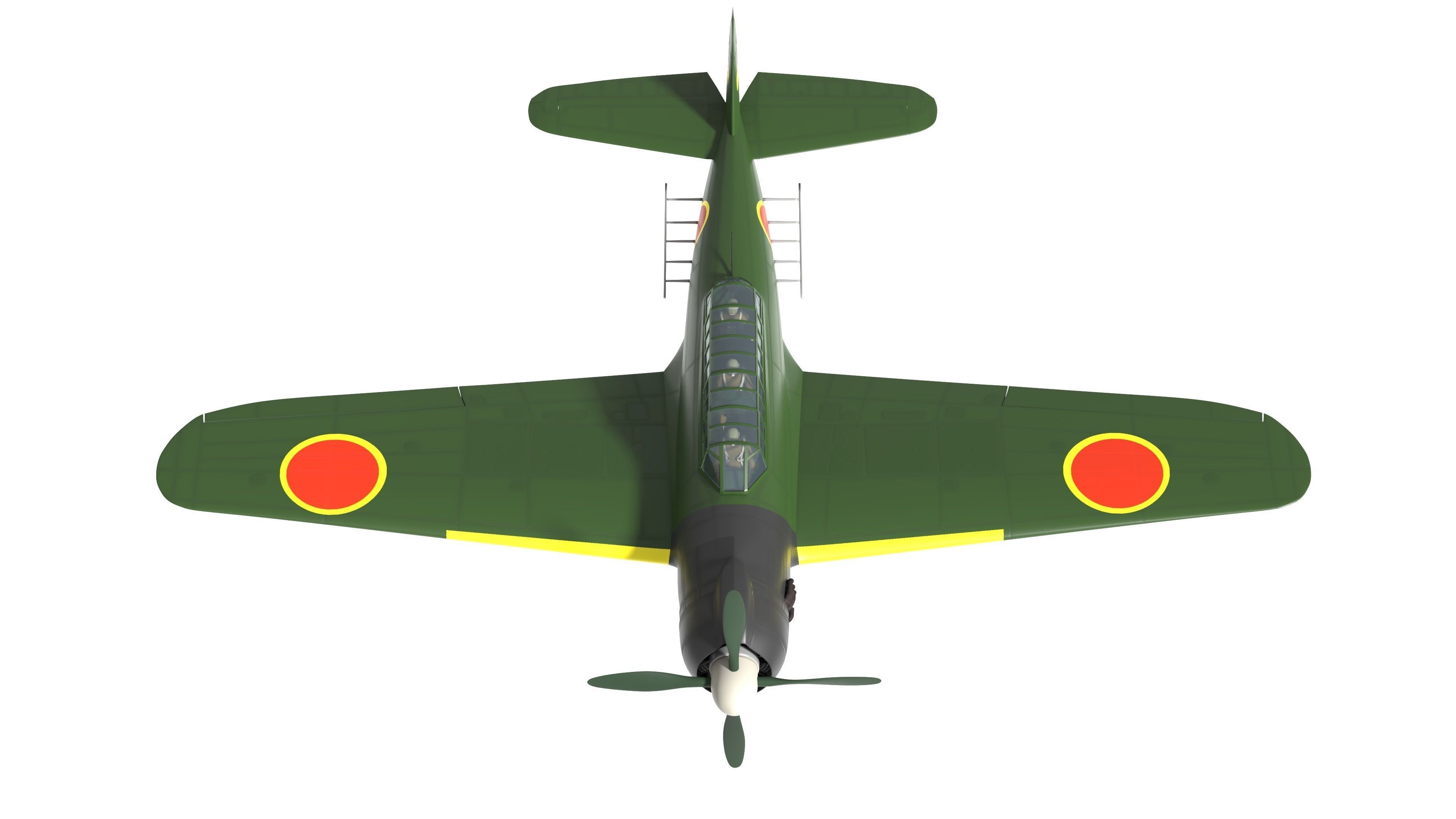 Nakajima B6N Tenzan - very simple model 3D model_6