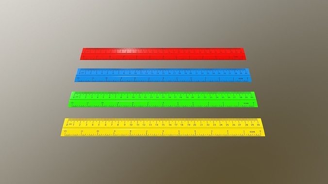 Rulers Low-poly 3D model