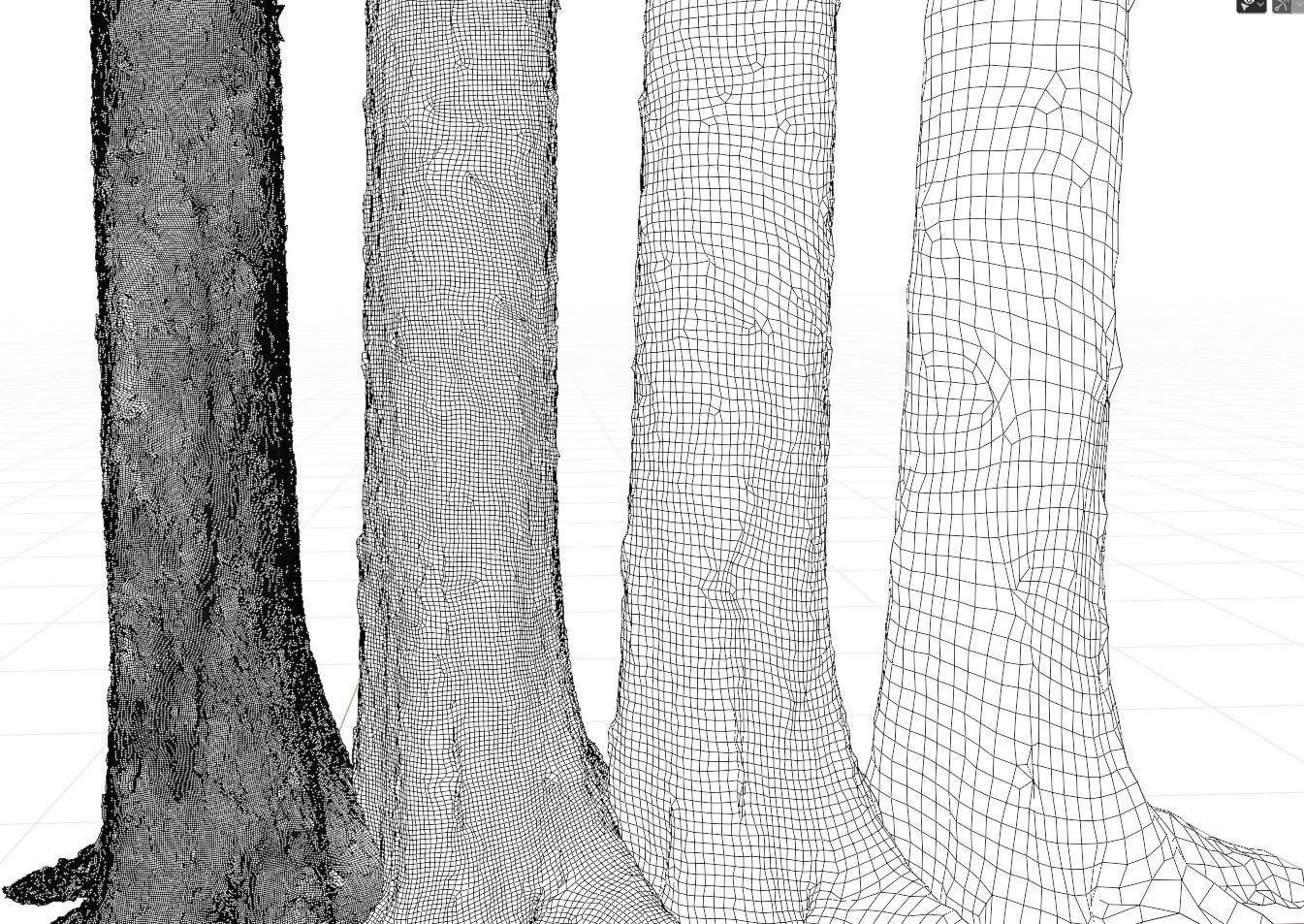 Spruce Tree Trunk Low-poly 3D model_15