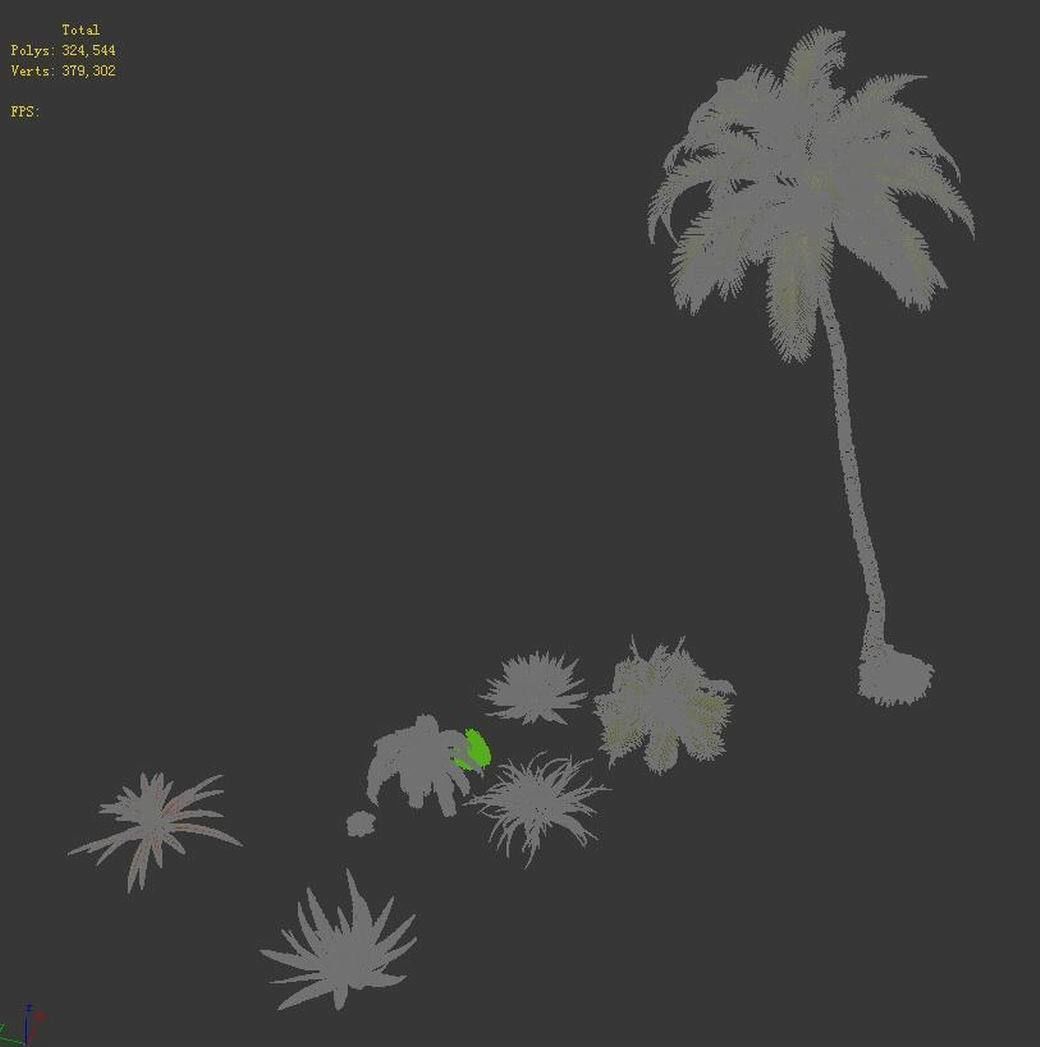 Desert Plants - Hay Grass 273 3D model_2