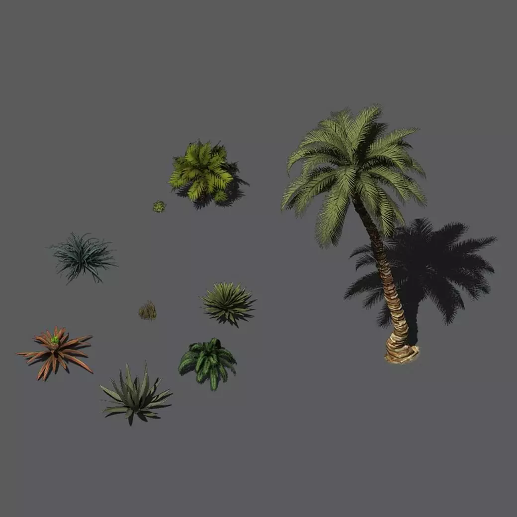 Desert Plants - Hay Grass 273 3D model_0