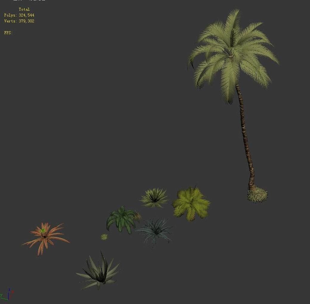 Desert Plants - Hay Grass 273 3D model_3