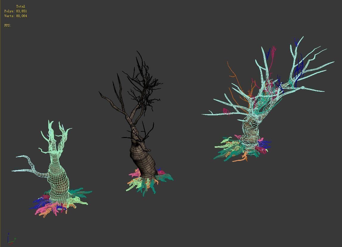 Desert Plants - Dead Trees 271 3D model_3
