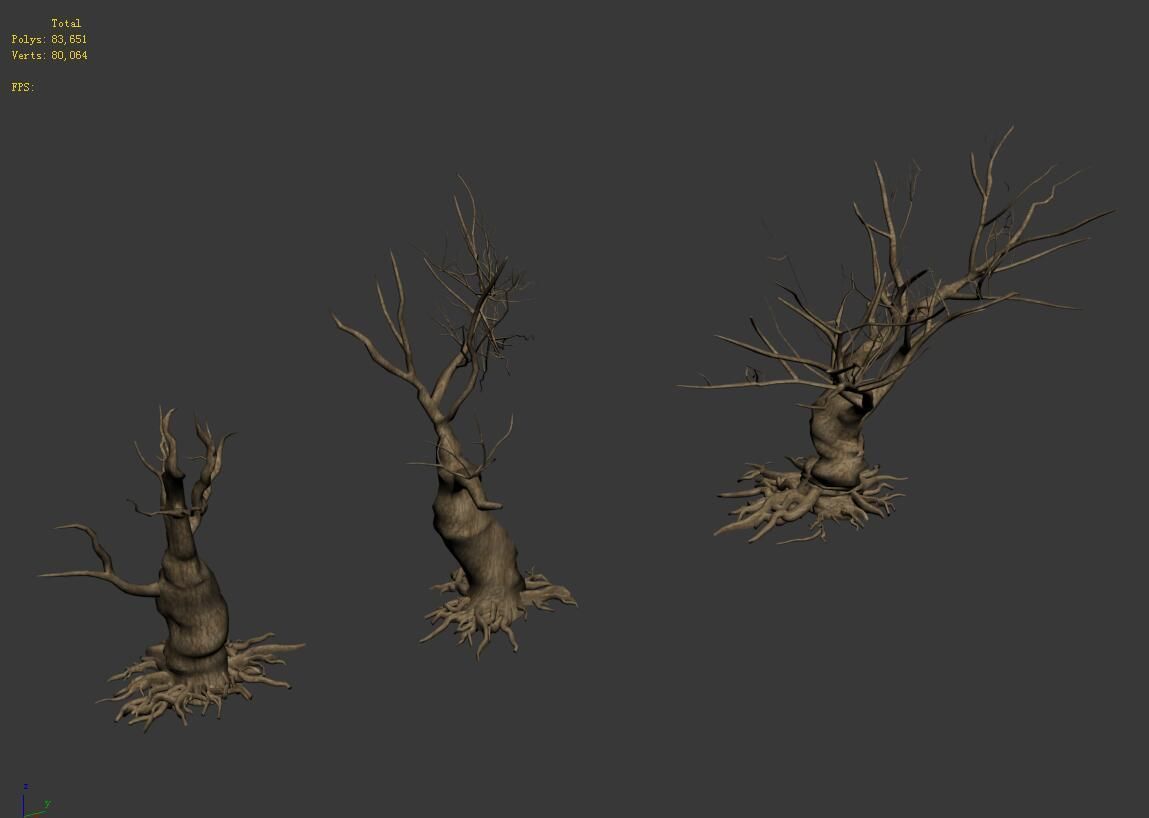 Desert Plants - Dead Trees 271 3D model_4