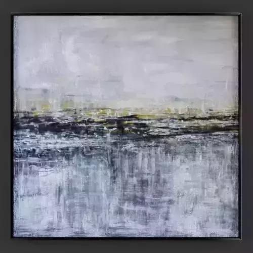 Art42 abstract painting in gold frame