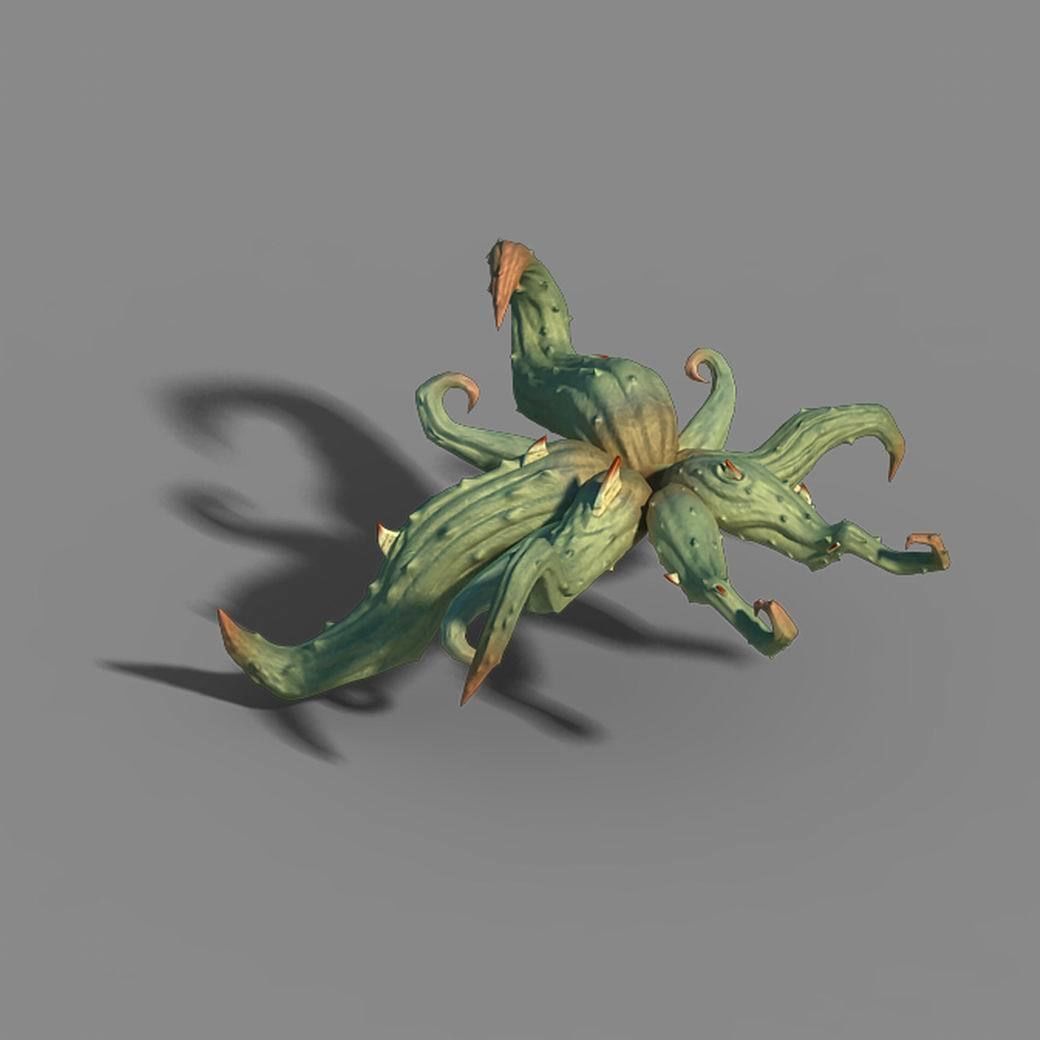 One hundred thousand mountains - barbed stems 3D model_6