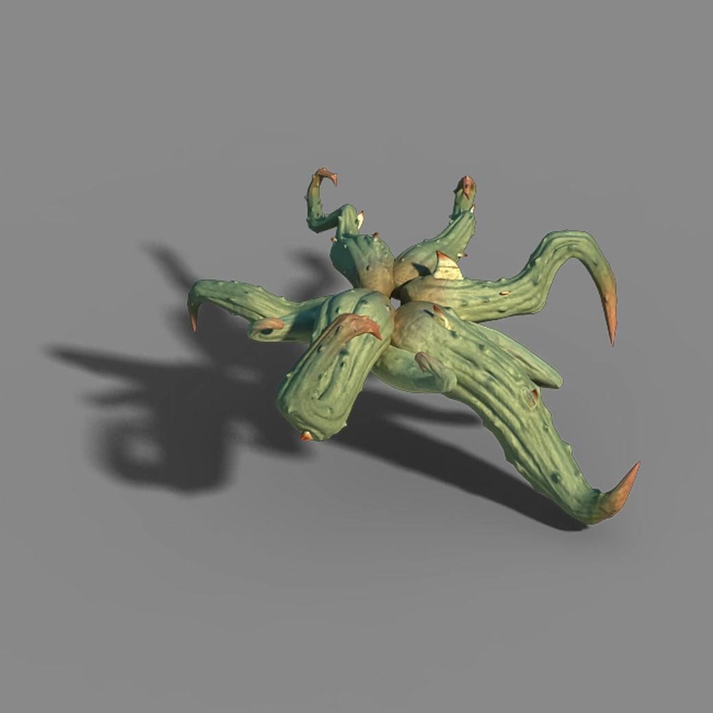 One hundred thousand mountains - barbed stems 3D model_1