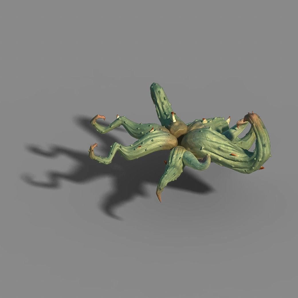 One hundred thousand mountains - barbed stems 3D model_4