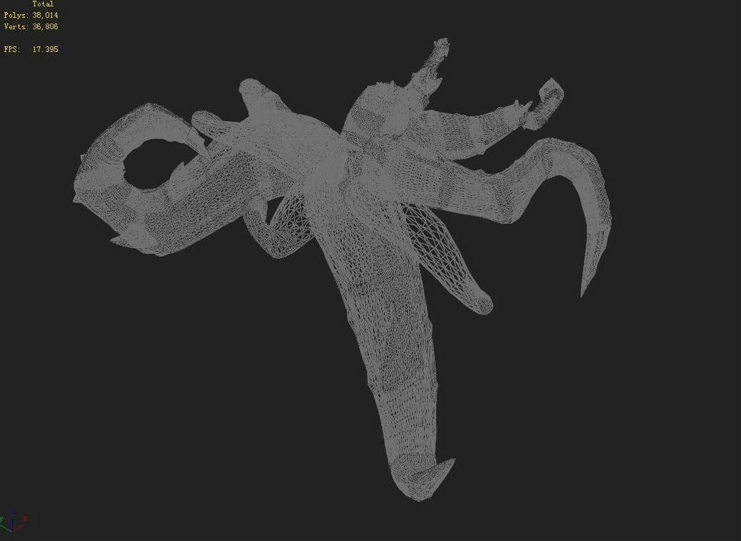 One hundred thousand mountains - barbed stems 3D model_8