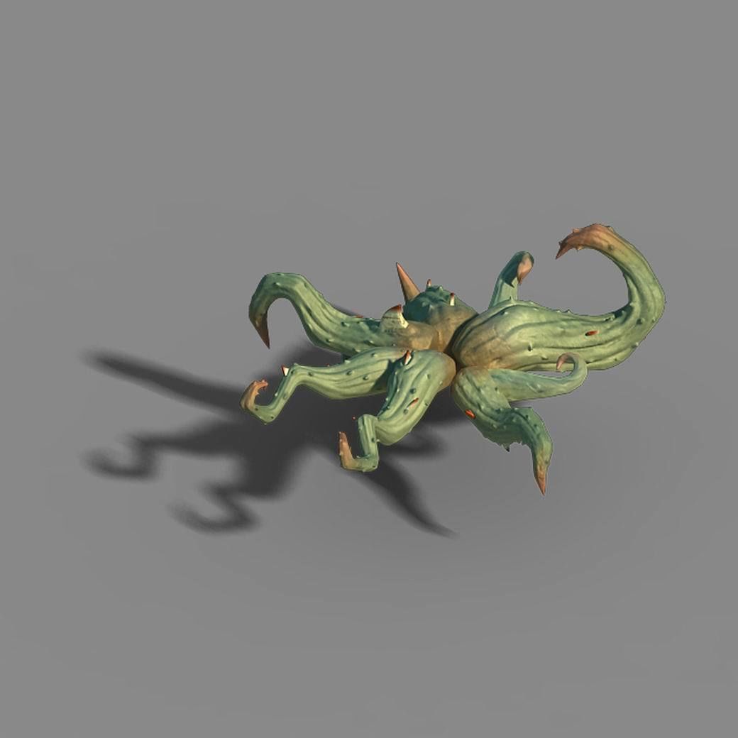 One hundred thousand mountains - barbed stems 3D model_3