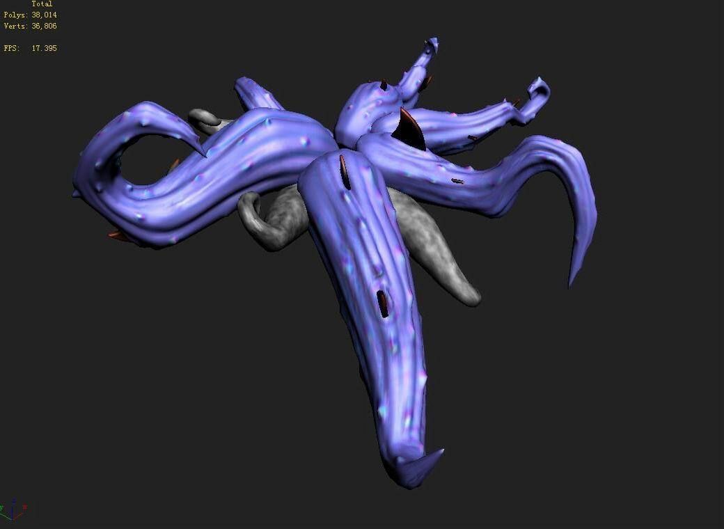 One hundred thousand mountains - barbed stems 3D model_9