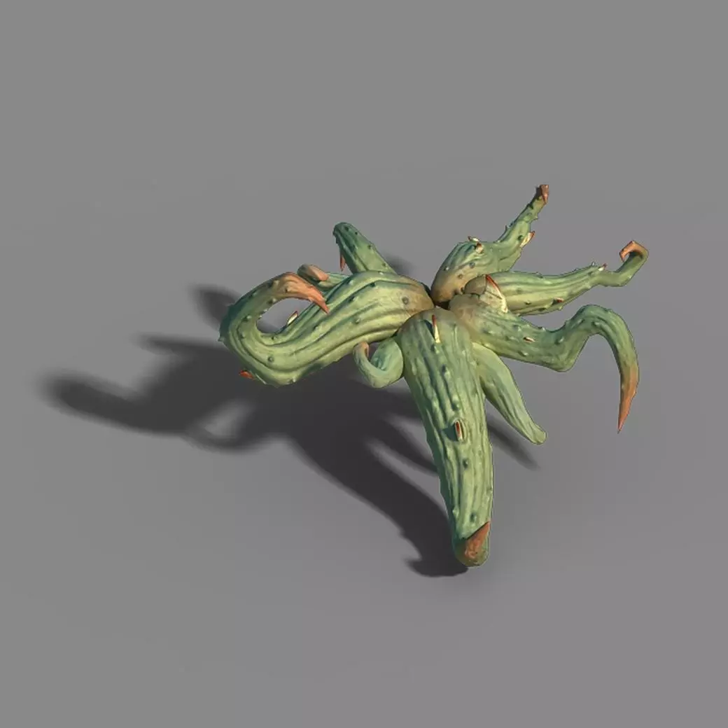 One hundred thousand mountains - barbed stems 3D model_0