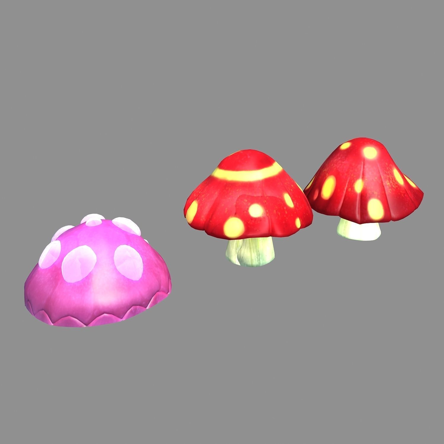 One hundred thousand mountains - mushrooms 01 3D model_2