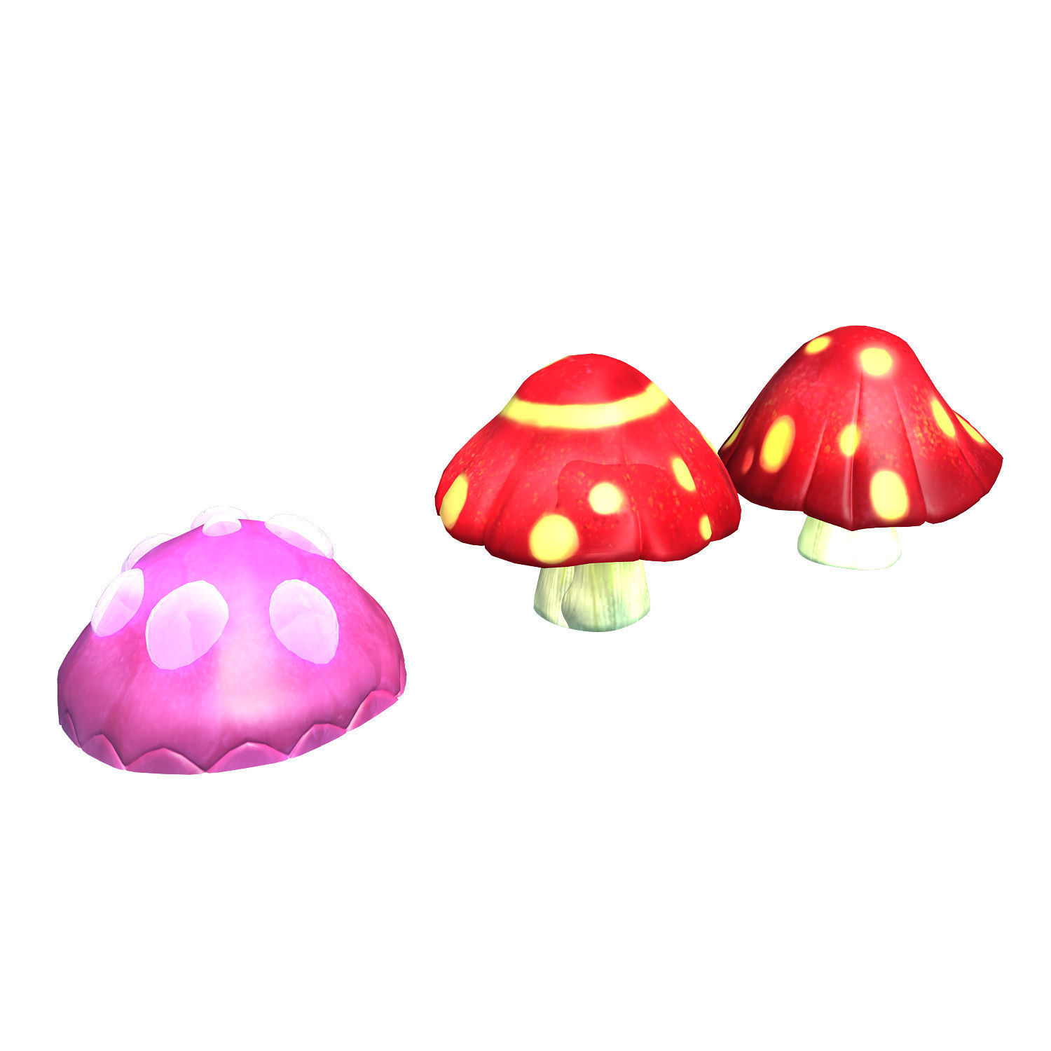 One hundred thousand mountains - mushrooms 01 3D model_4