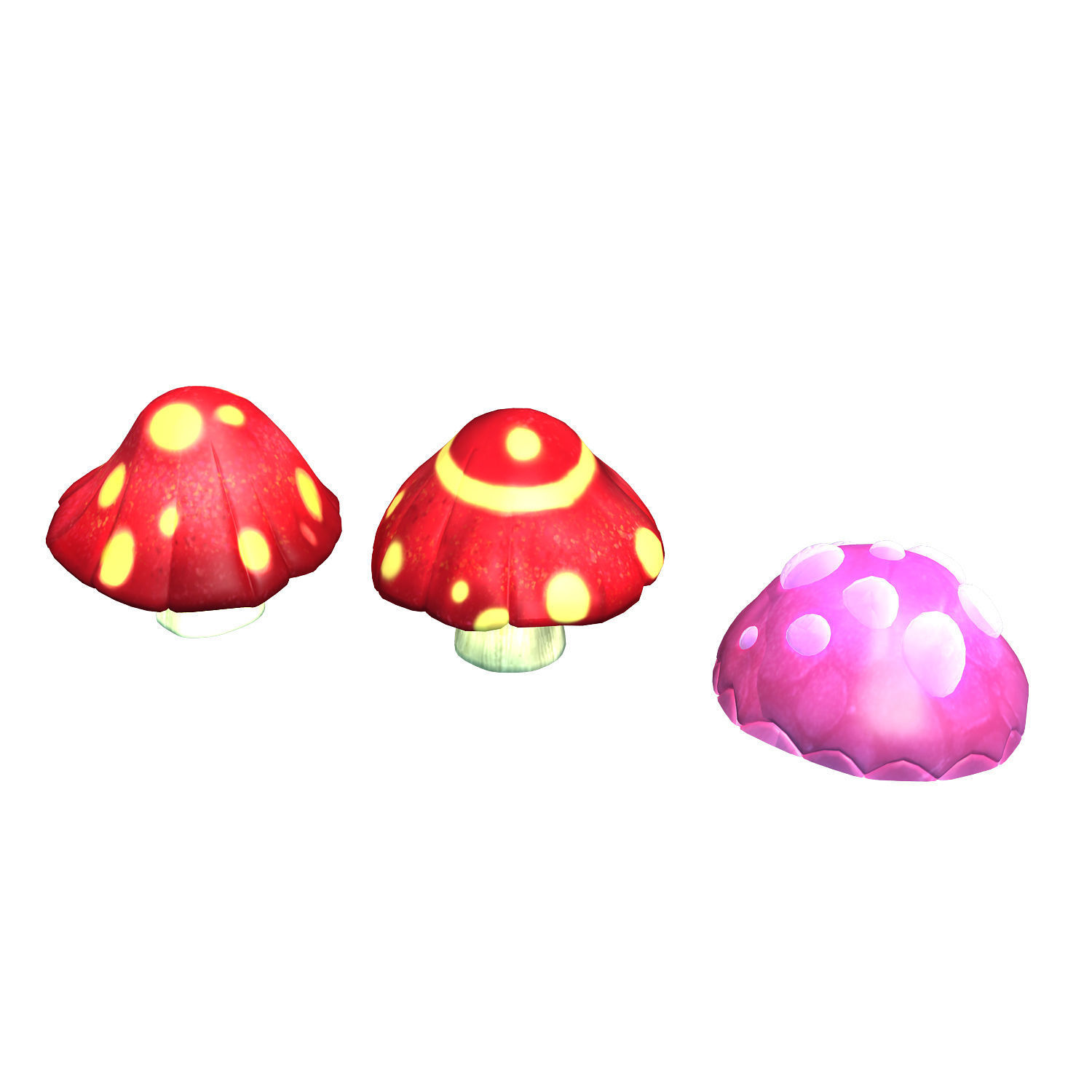 One hundred thousand mountains - mushrooms 01 3D model_5