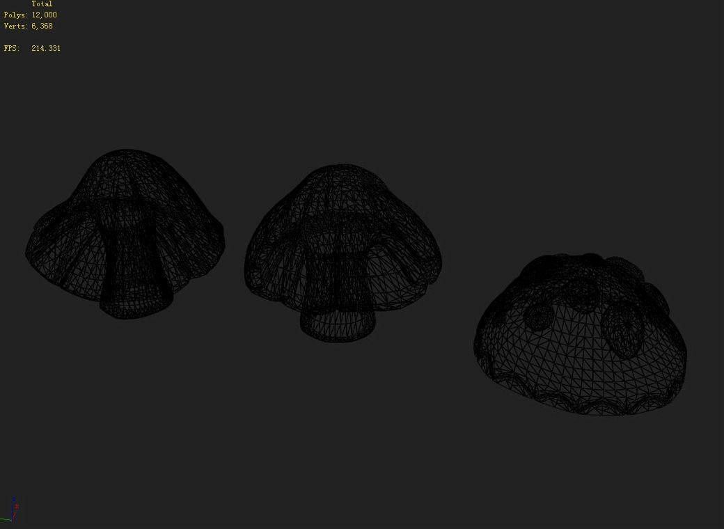 One hundred thousand mountains - mushrooms 01 3D model_6