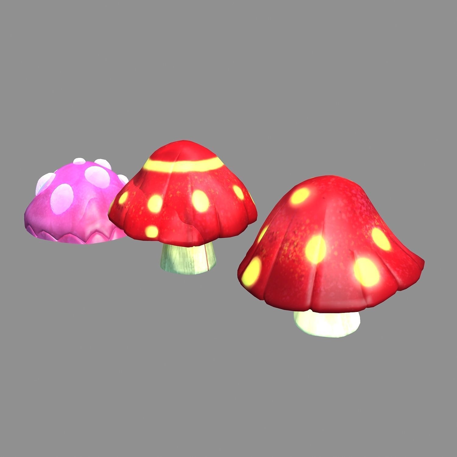 One hundred thousand mountains - mushrooms 01 3D model_1