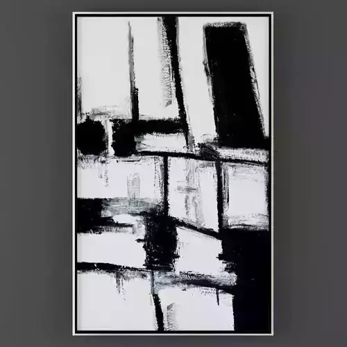 Art44 abstract painting hanging on wall