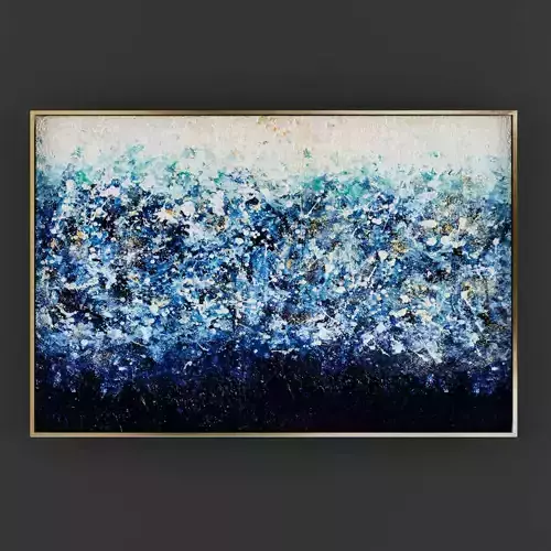 Art48 abstract painting in gold frame