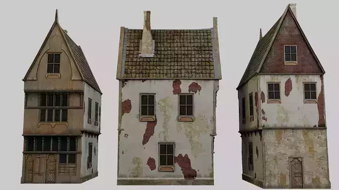 MedievalBuilding old house with roof