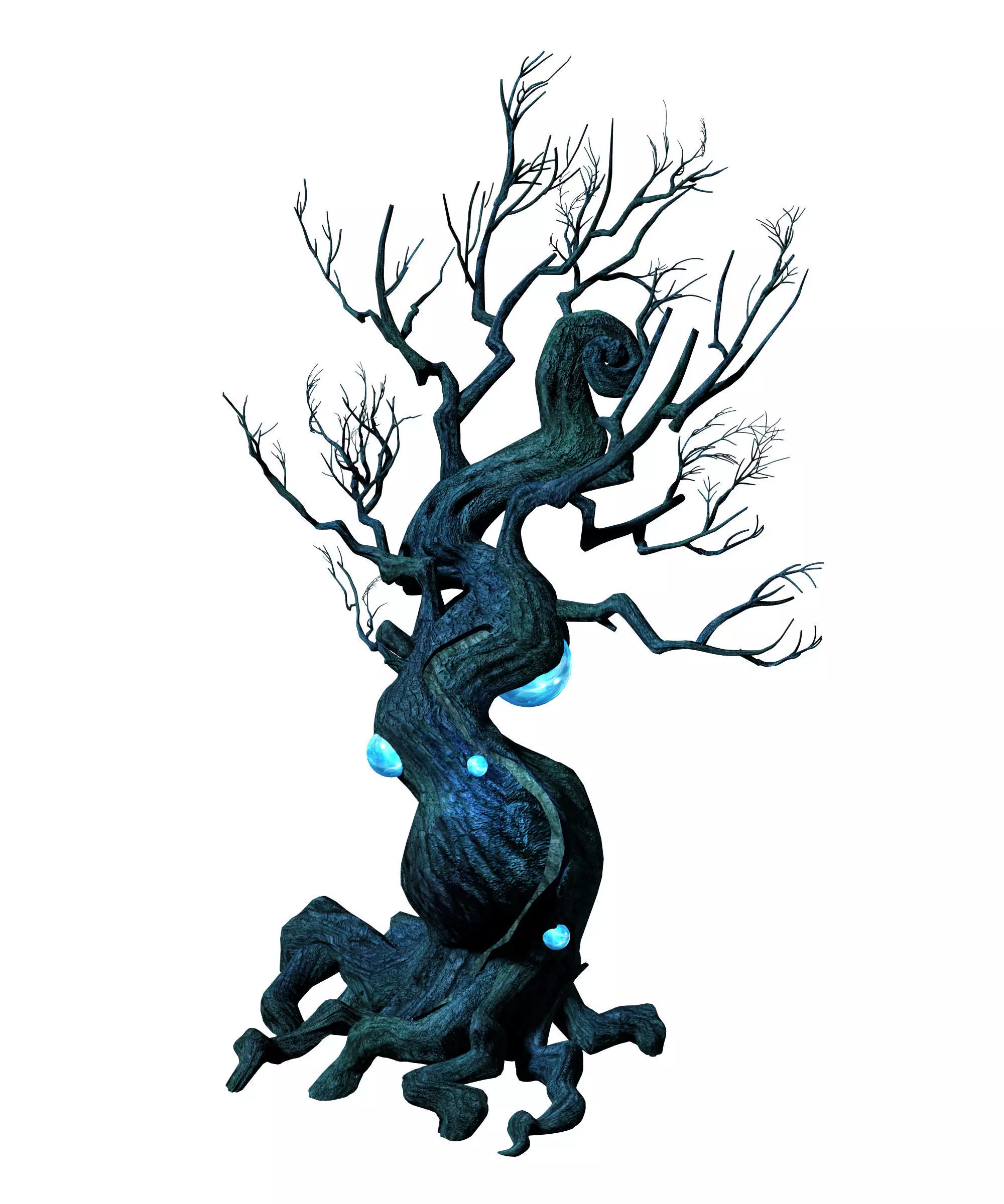 Crystal Swamp - weird tree 03 3D model_0