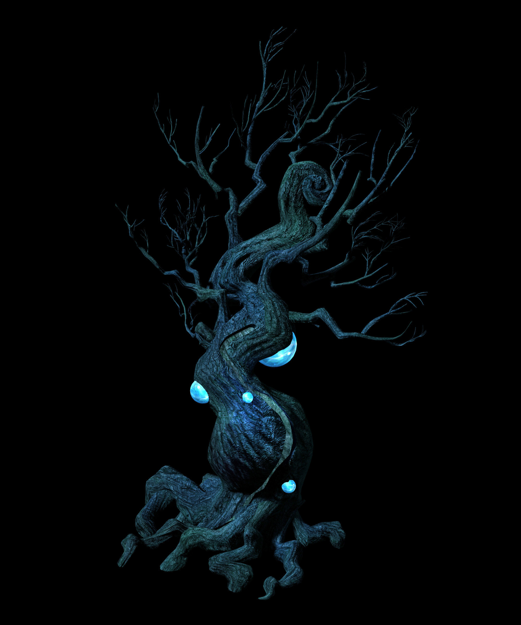 Crystal Swamp - weird tree 03 3D model_1
