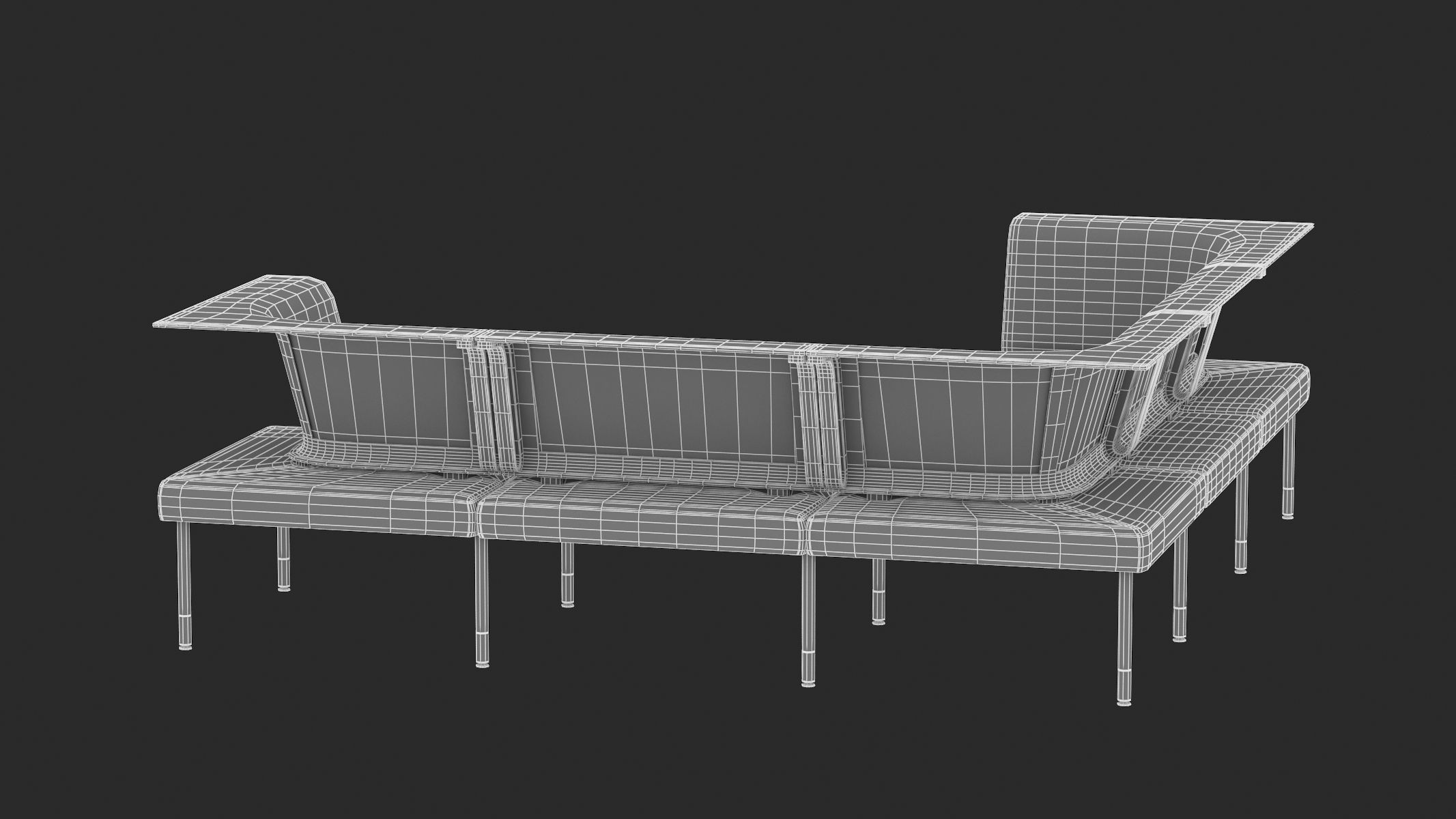 Herman Miller Workstation Public 4 3D model_13