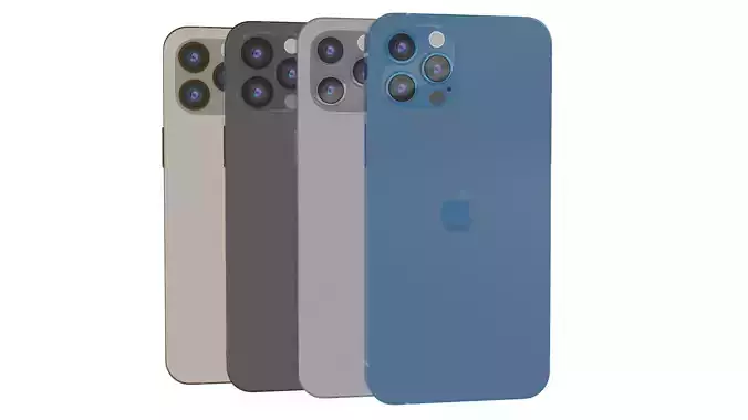 Iphone 12 pro Low-poly 3D model