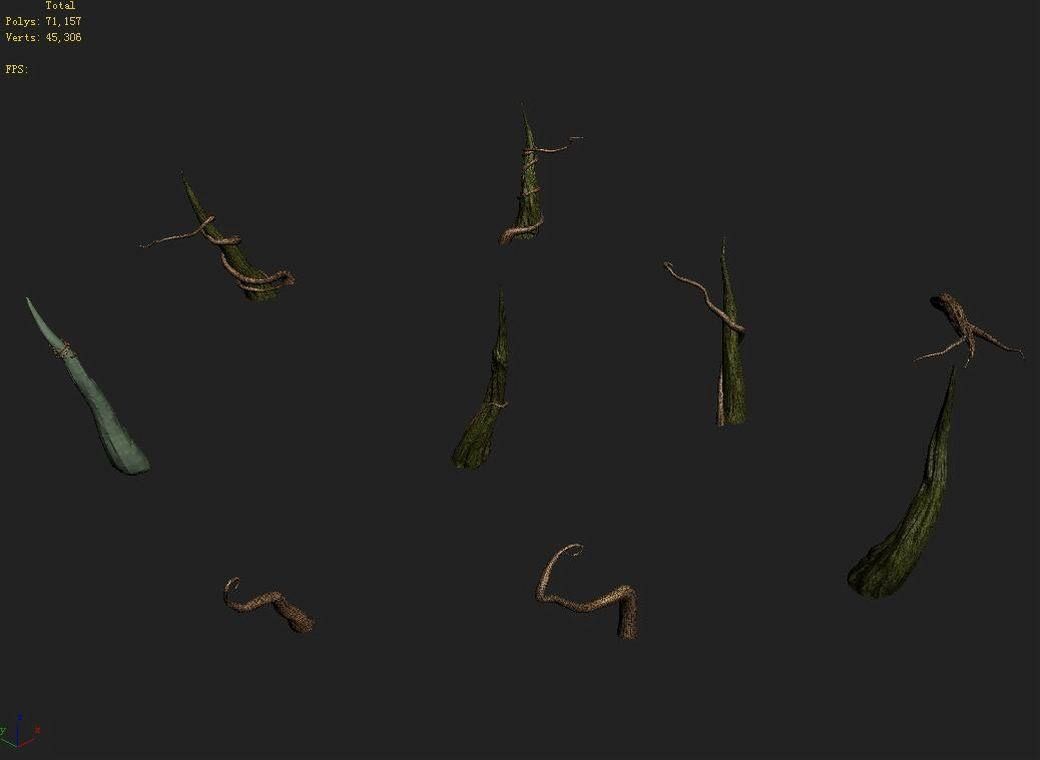 Death swamp - vines 112 3D model_9