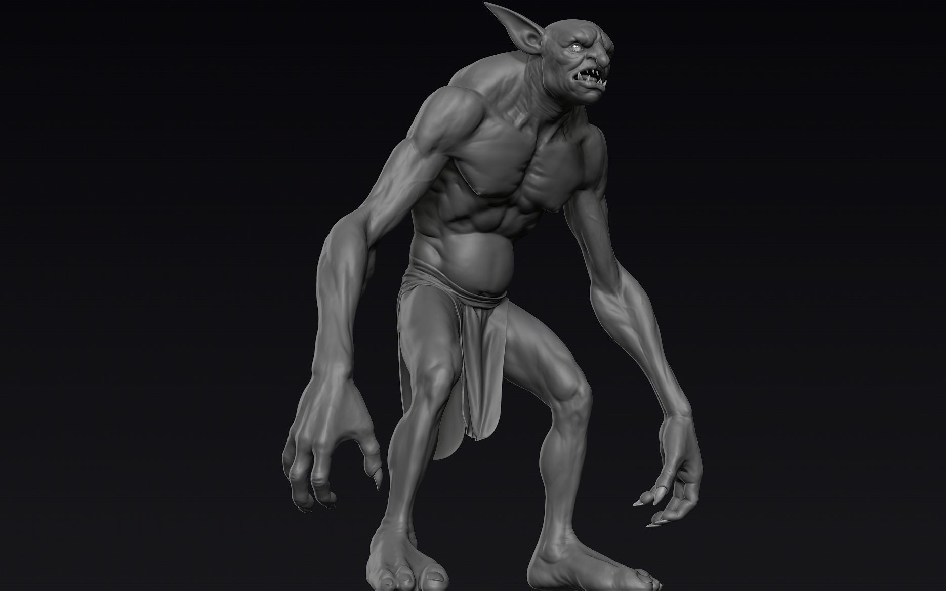 Goblin Zbrush High Poly 3D model_4