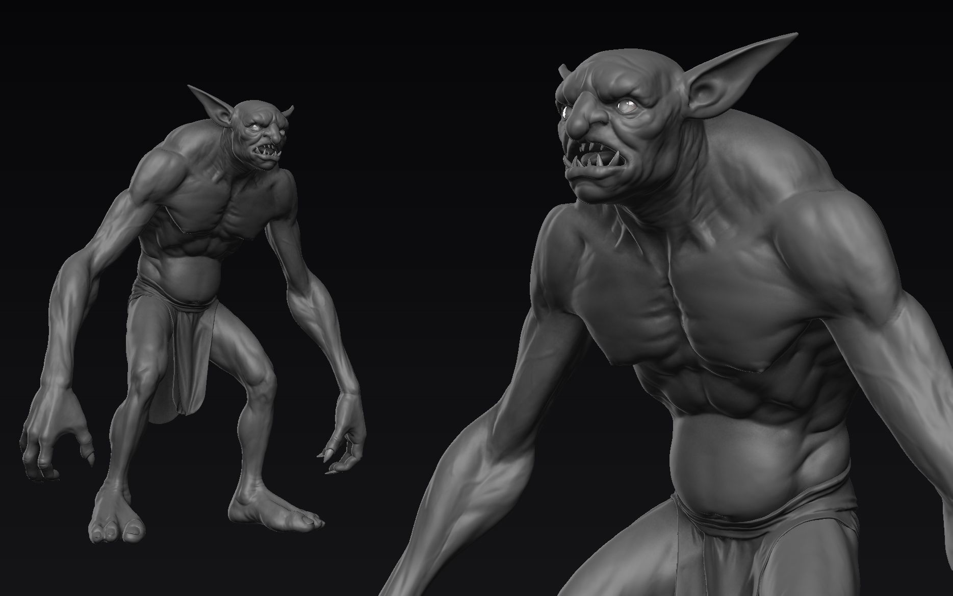 Goblin Zbrush High Poly 3D model_13