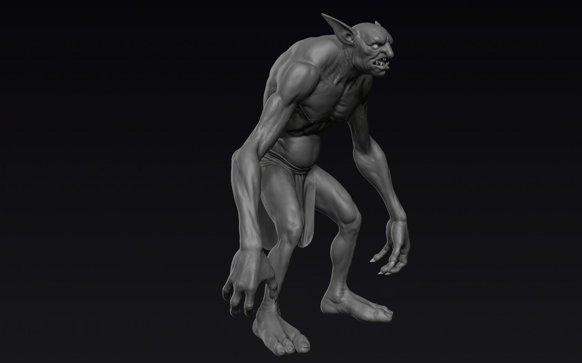 Goblin Zbrush High Poly 3D model_5
