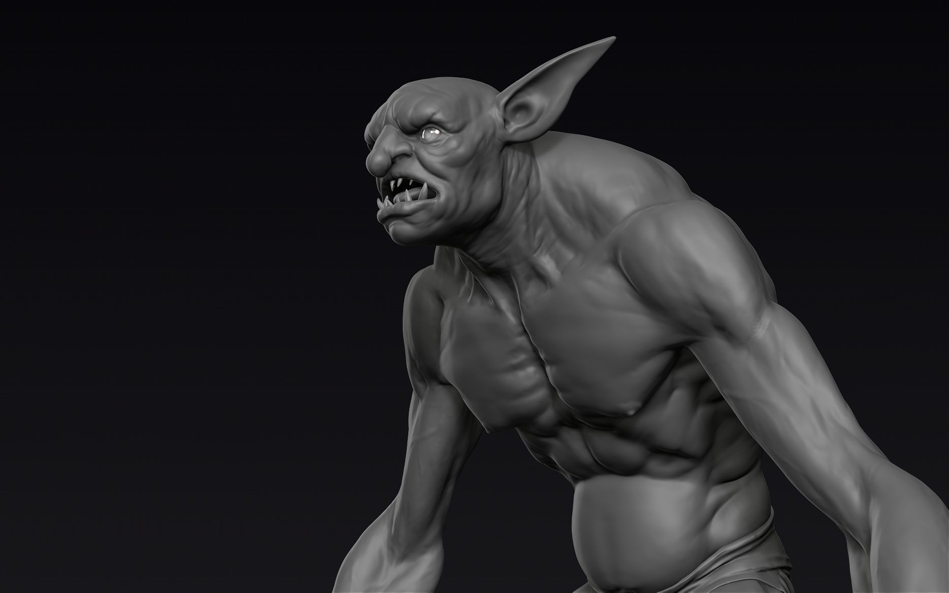 Goblin Zbrush High Poly 3D model_11