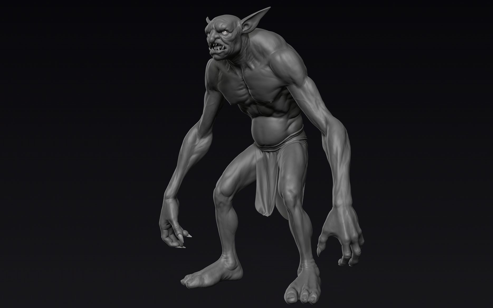 Goblin Zbrush High Poly 3D model_3