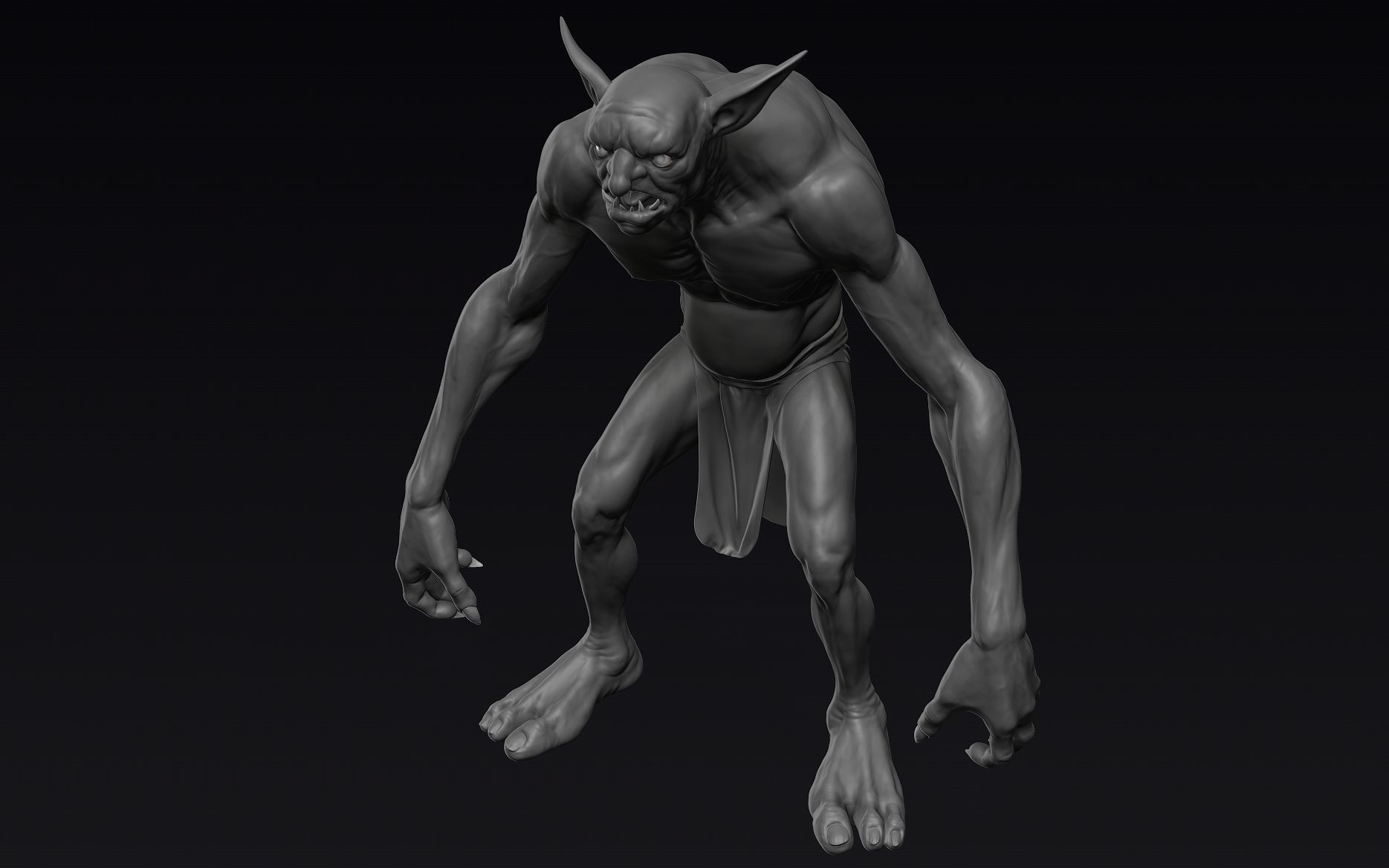 Goblin Zbrush High Poly 3D model_10