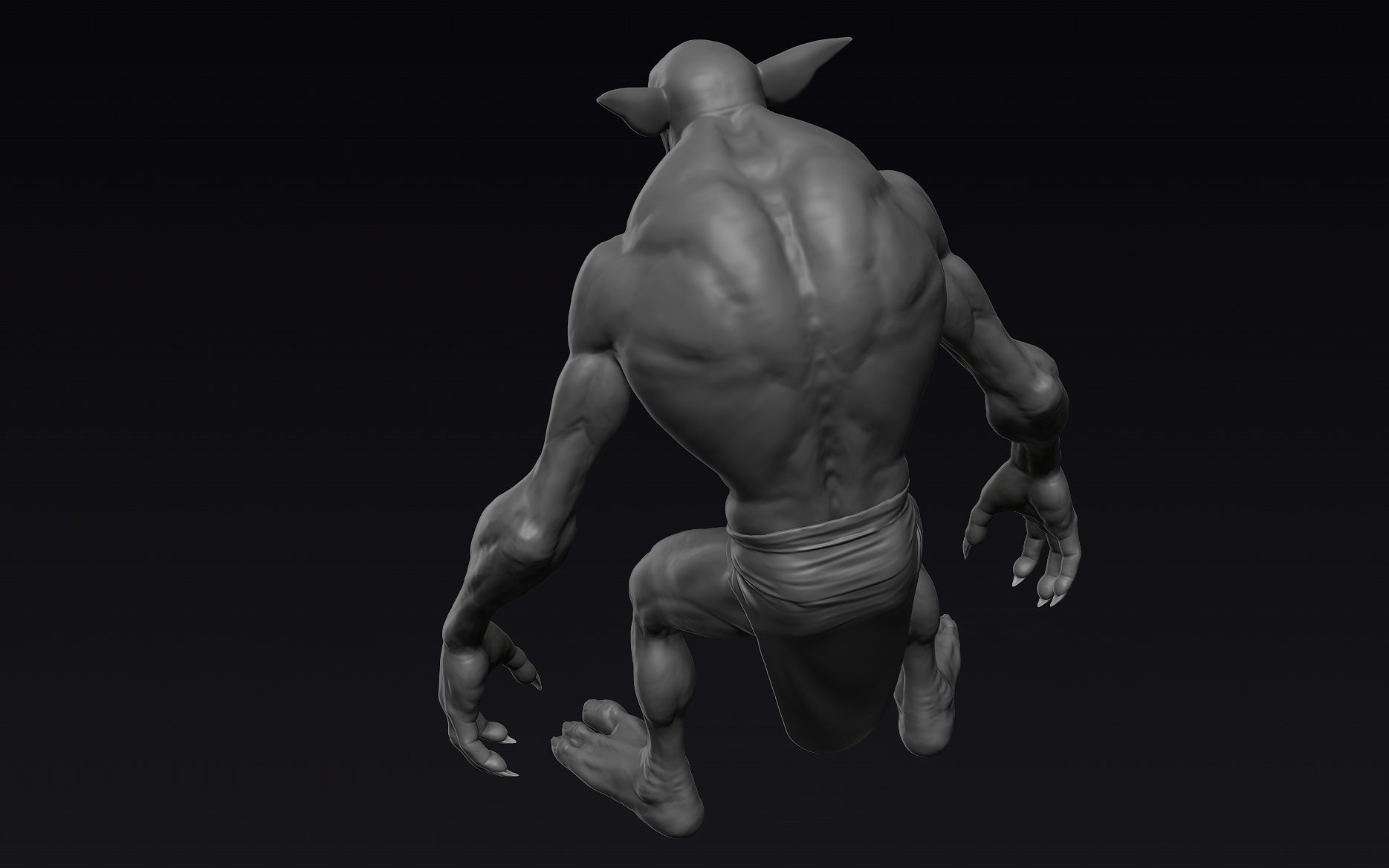Goblin Zbrush High Poly 3D model_8