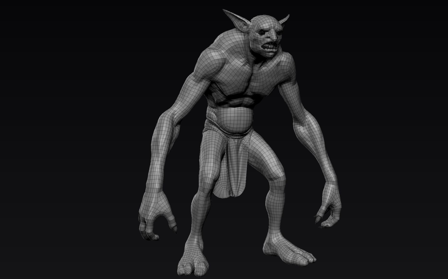 Goblin Zbrush High Poly 3D model_16
