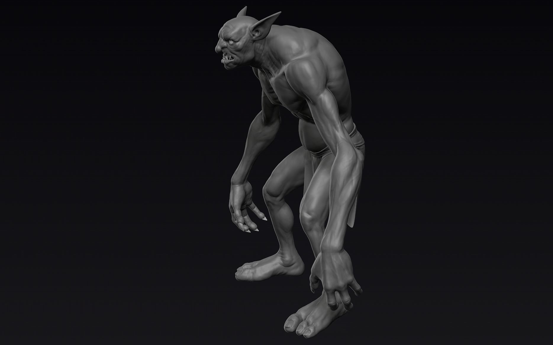 Goblin Zbrush High Poly 3D model_9