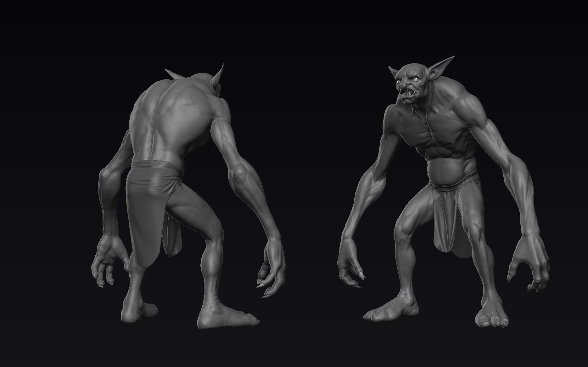 Goblin Zbrush High Poly 3D model_12