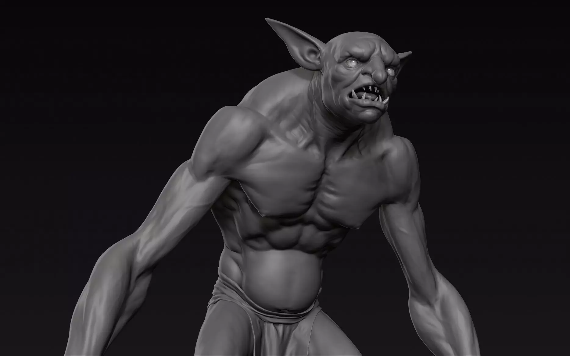 Goblin Zbrush High Poly 3D model_0