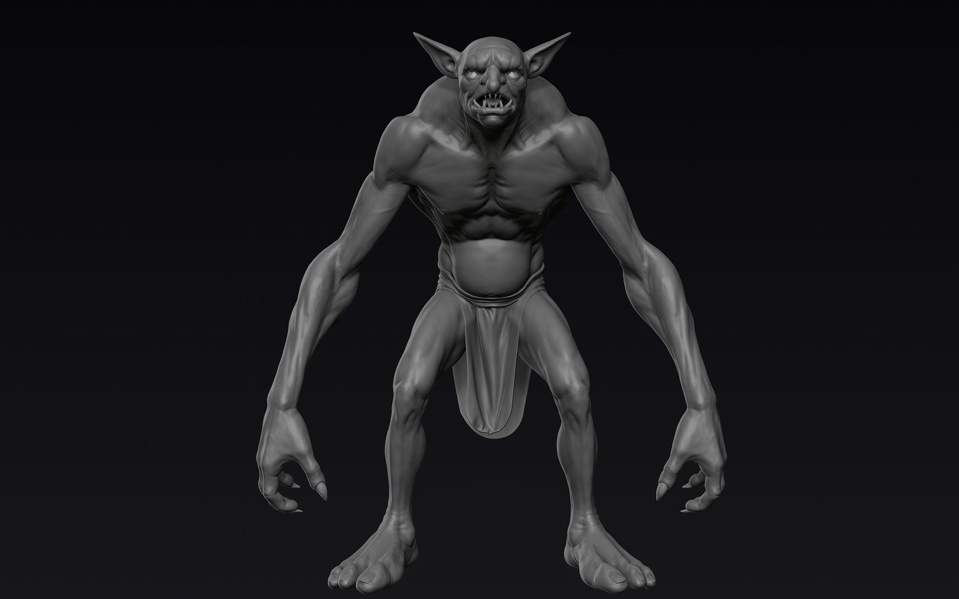 Goblin Zbrush High Poly 3D model_2