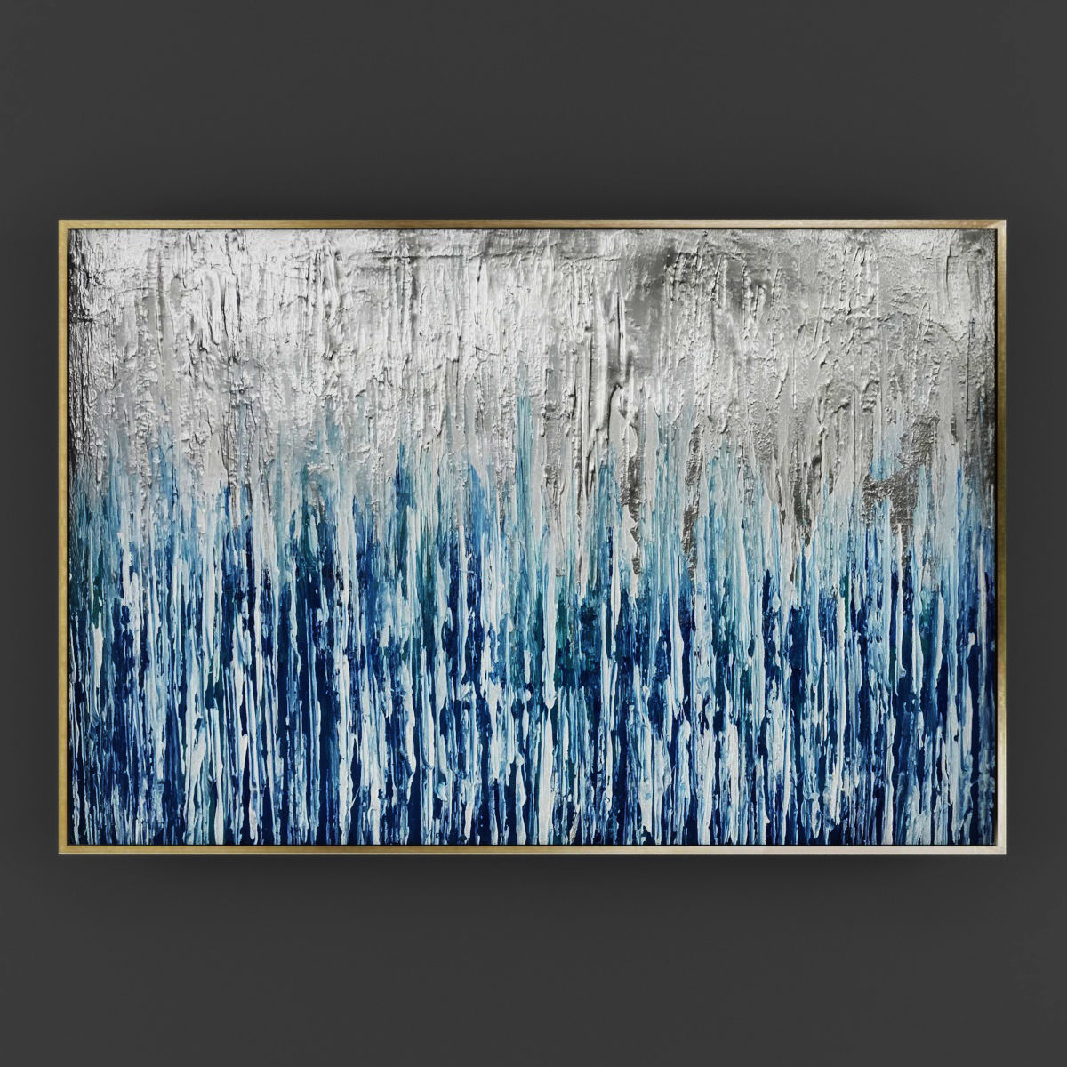 Art53 two abstract paintings Low-poly 3D model_2