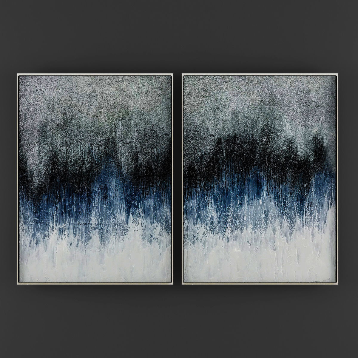 Art53 two abstract paintings Low-poly 3D model_1