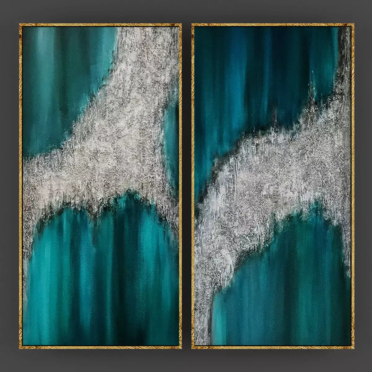 Art53 two abstract paintings Low-poly 3D model_0