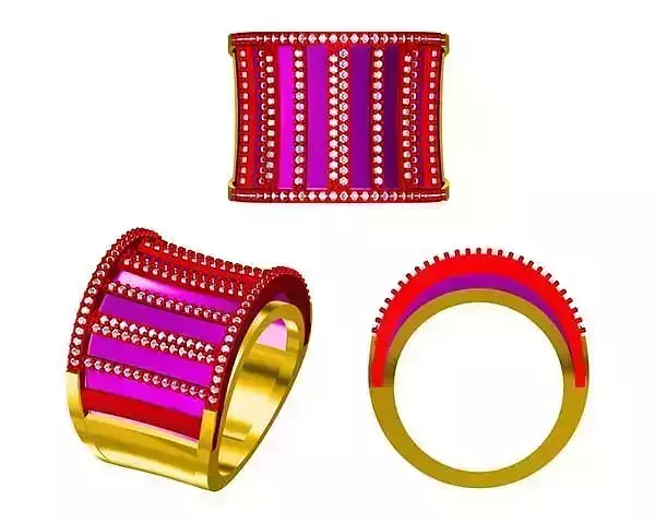 JCD Format Vintage style men ring jewellery design 3D model 3D ...