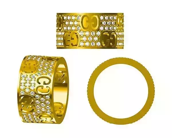 JCD Format Vintage style men ring jewelry jcd institute 3D print model