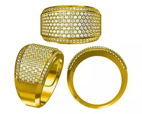 JCD Format Vintage style men ring jewelry design