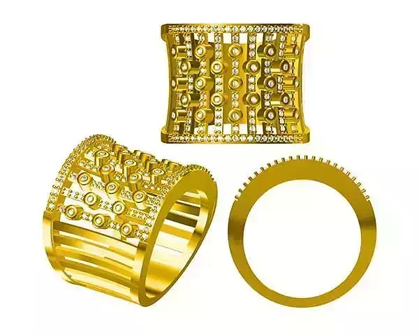 JCD Format Vintage style men ring jcd design